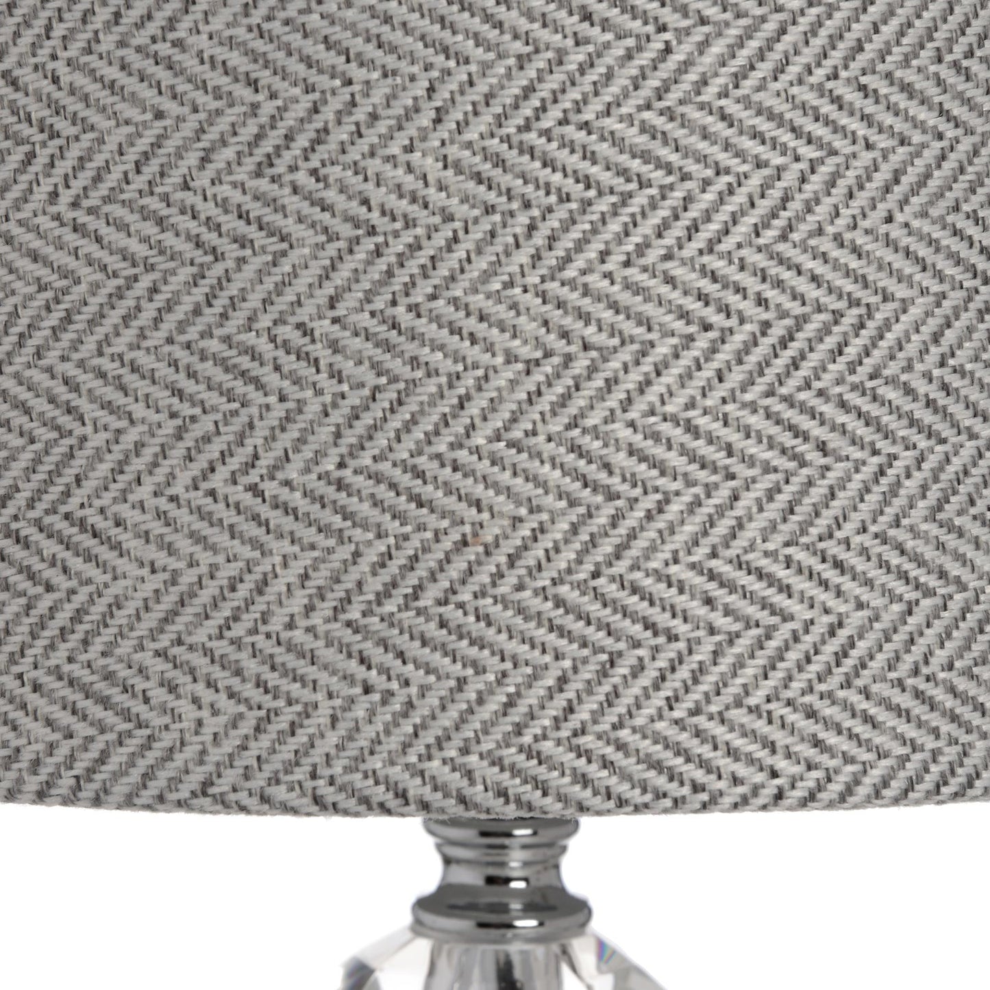 Herringbone & Chrome Thin Table Lamp