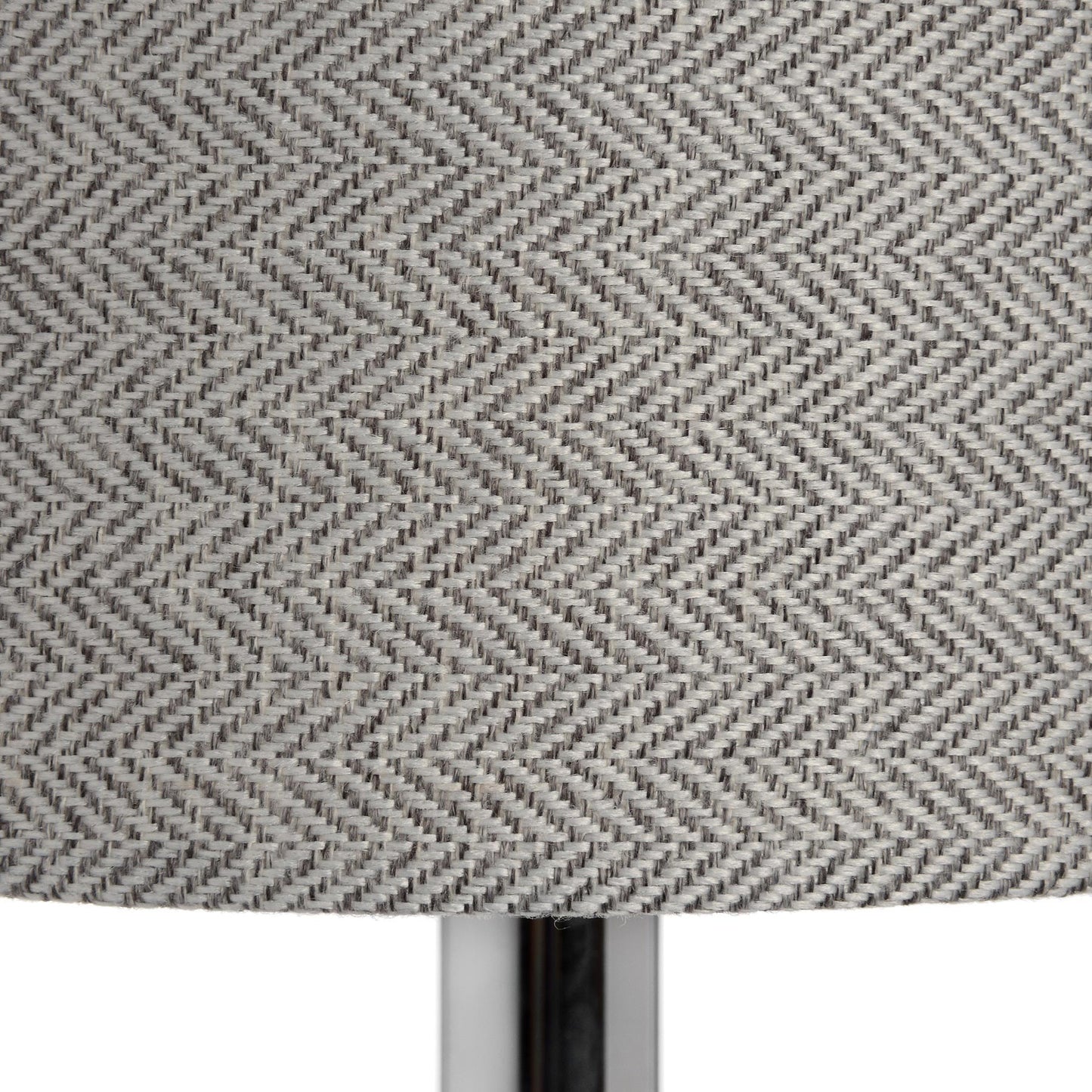 Herringbone & Chrome Table Lamp