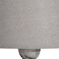 Wooden Painted Table Lamp - Grey