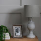 Wooden Painted Table Lamp - Grey