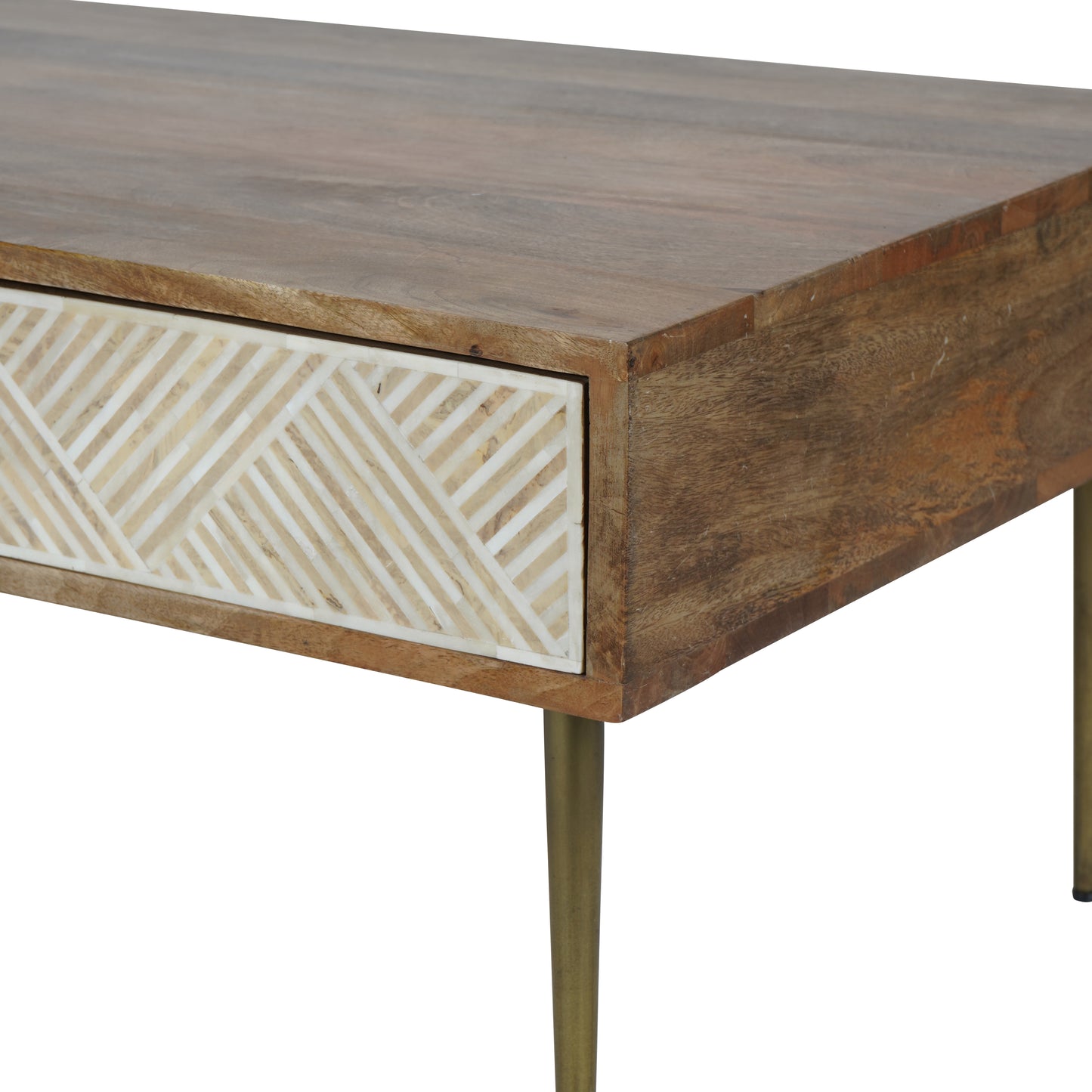 Bone Inlay One Drawer Coffee Table - Natural Collection