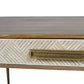 Bone Inlay One Drawer Coffee Table - Natural Collection