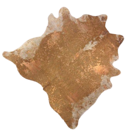 Cowhide - Metallic Bronze On Brown Tones Hide - XL