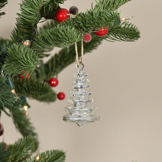 Ripple Tree - Egyptian Glass Decoration - Clear Pearlescent