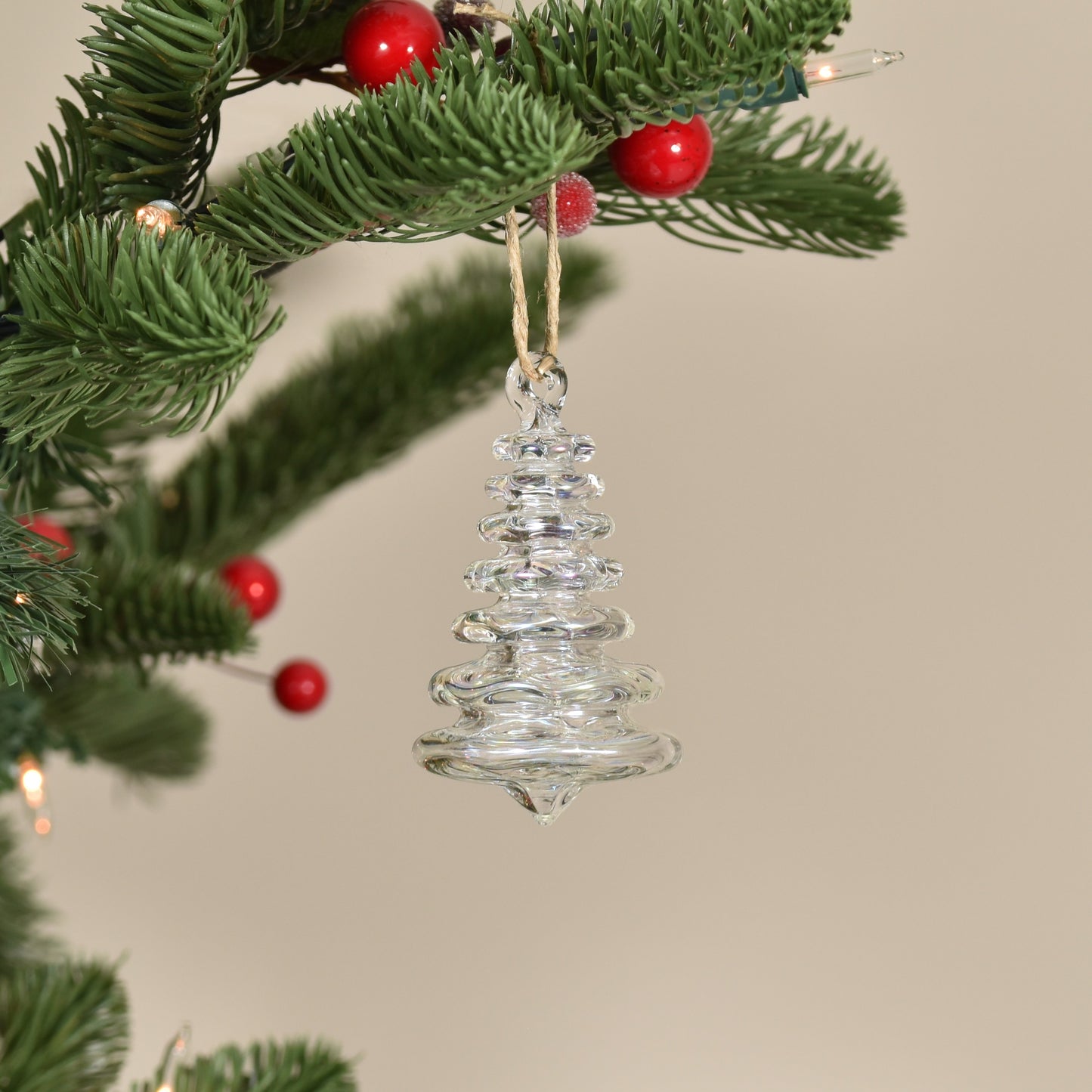 Ripple Tree - Egyptian Glass Decoration - Clear Pearlescent