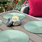 Round Woven Placemat - Sage Green