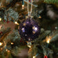 Snowfall Handblown Glass Bauble - Purple - Large