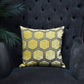 Hex Velvet Cushion 43cm - Mustard Yellow