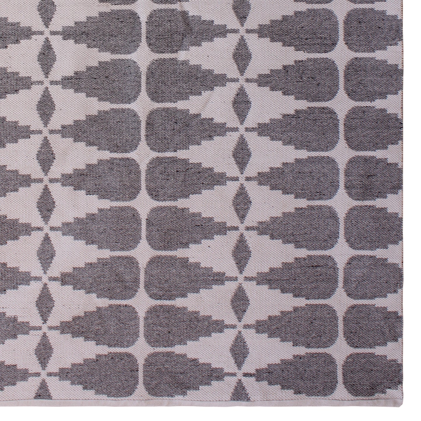 Ocio - Jacquard Woven Floor Rug - Ivory and Grey - 160x230cm