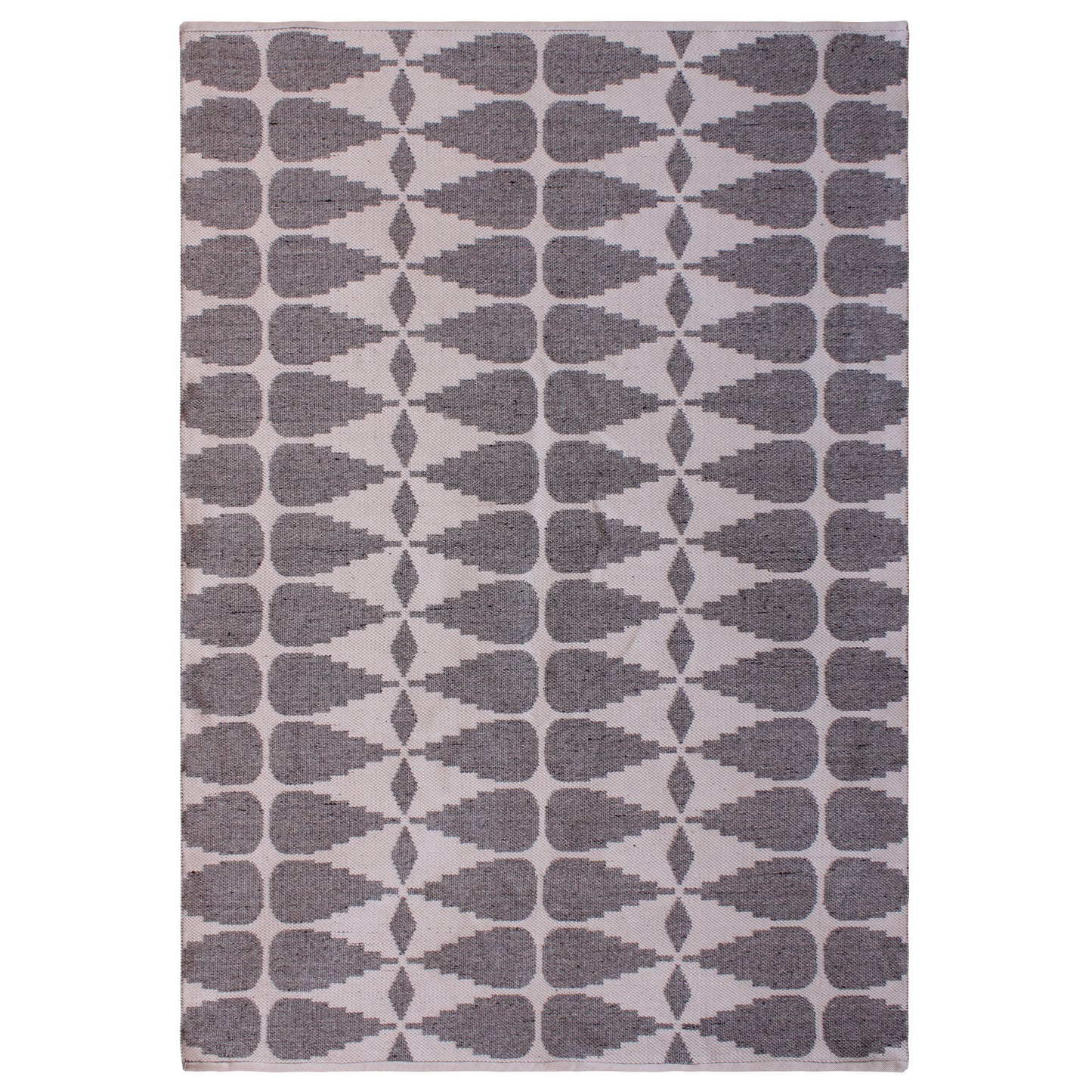 Ocio - Jacquard Woven Floor Rug - Ivory and Grey - 160x230cm