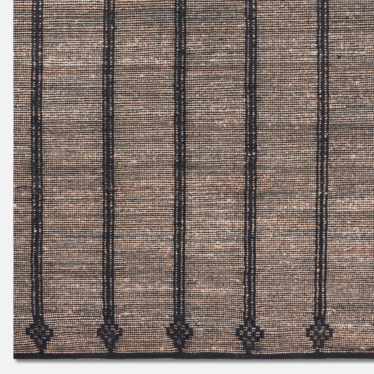 Sueno - Jute & Cotton Floor Rug - Natural and Charcoal - 160x230cm