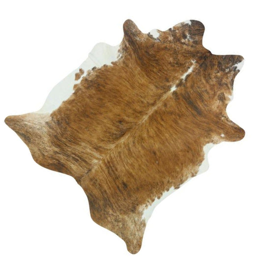 Cowhide - Exotic Mid Brown Markings With White Belly & Spine - Large