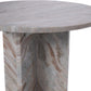 Full Marble Side Table - Browns