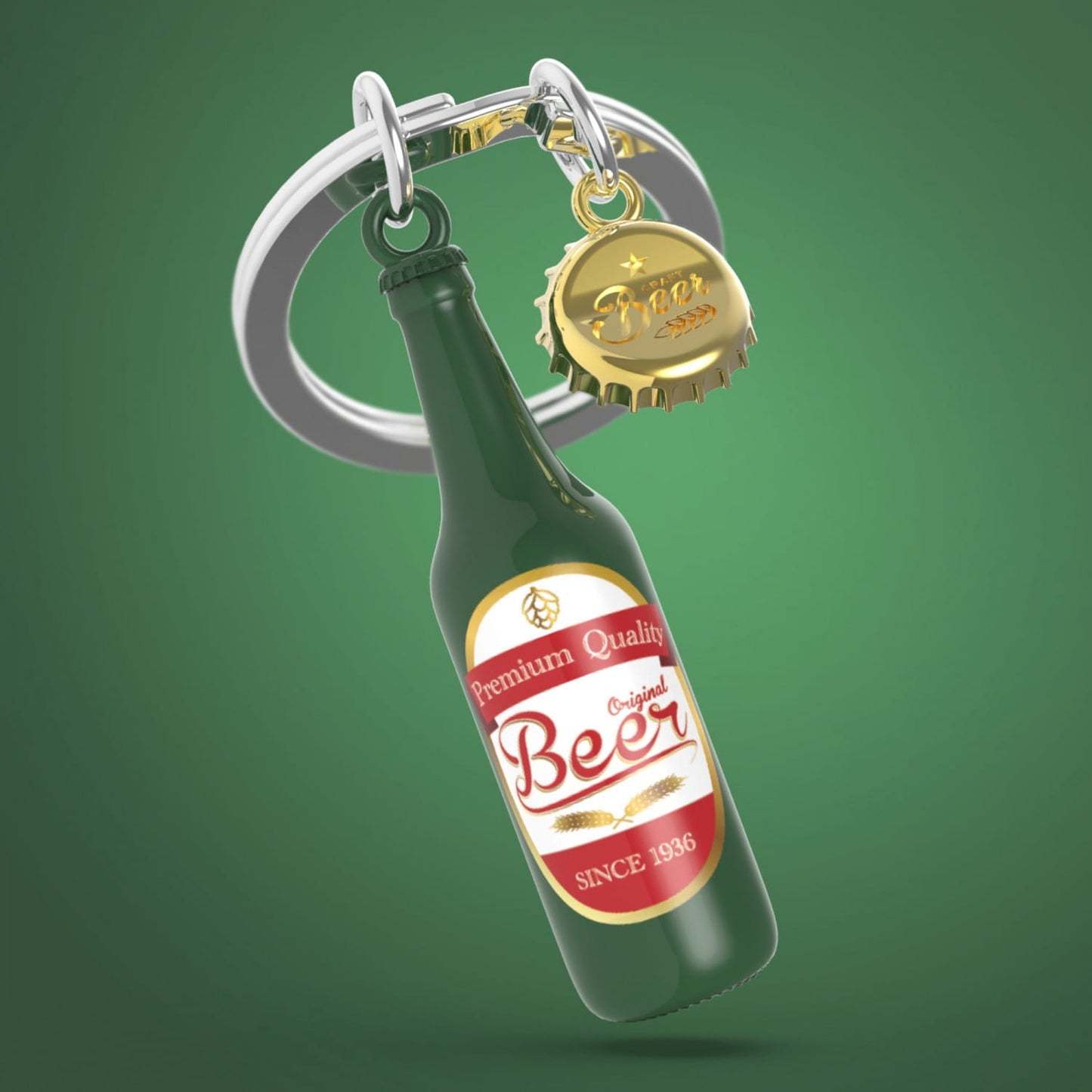 Beer Bottle Keyring