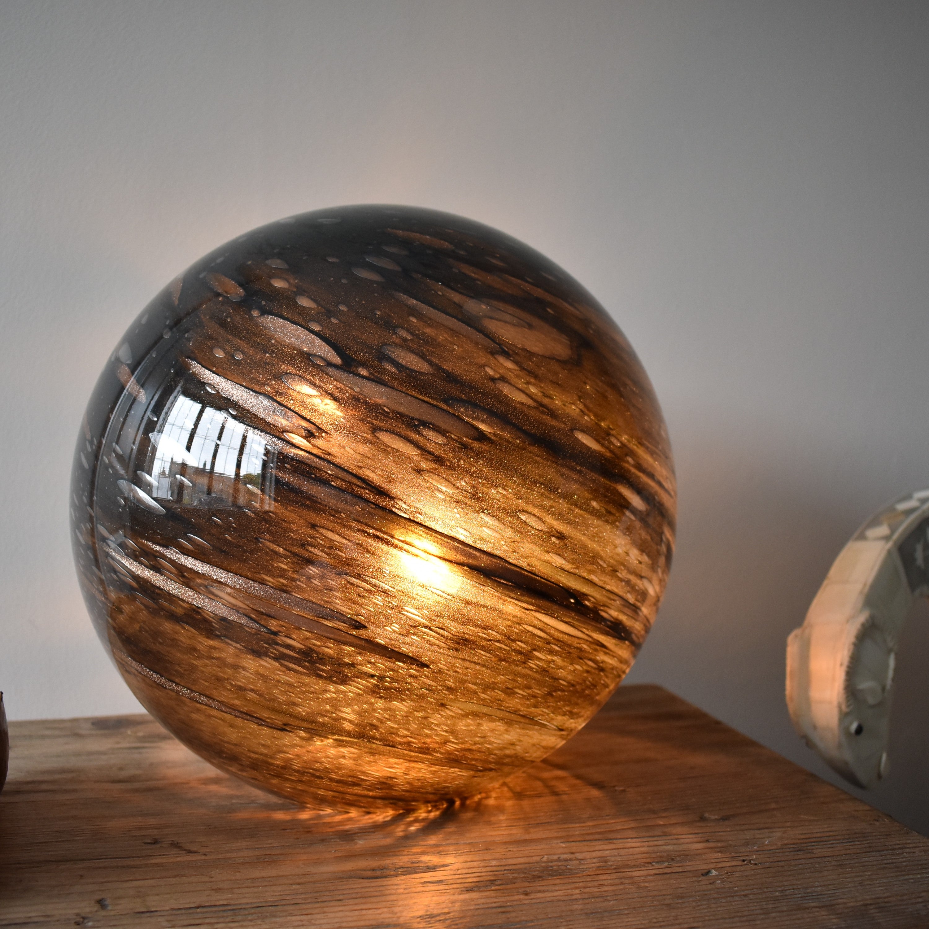 Glass on sale sphere lamp