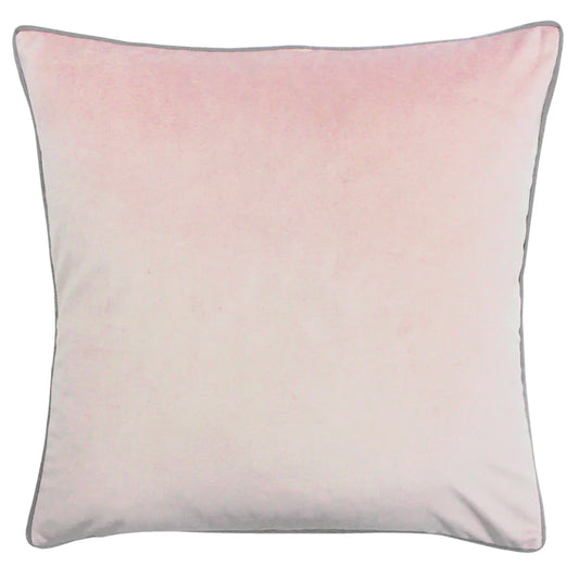 Blush Pink & Grey 55cm Velvet Cushion