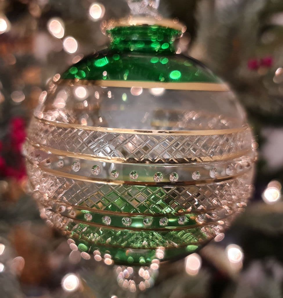 Infinity Handblown Glass Bauble - Green - Large